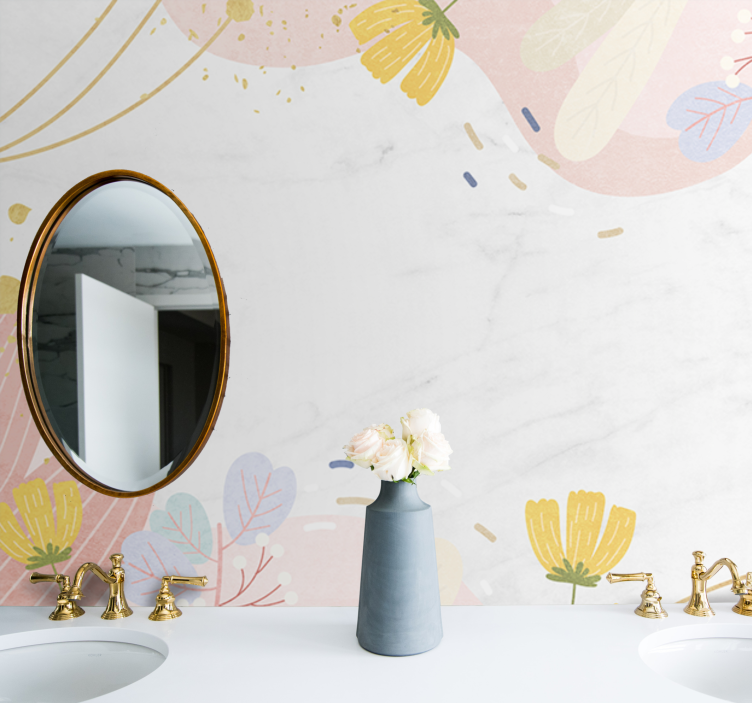 Fototapet blomster med blomster mønster detaljer - TenStickers