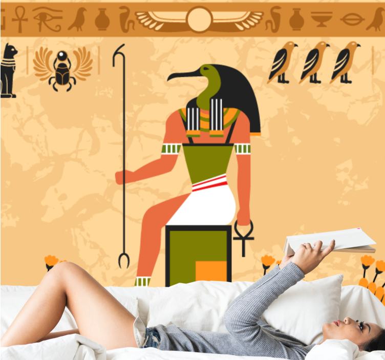 Fototapet dyr thoth den egyptiske gud - TenStickers