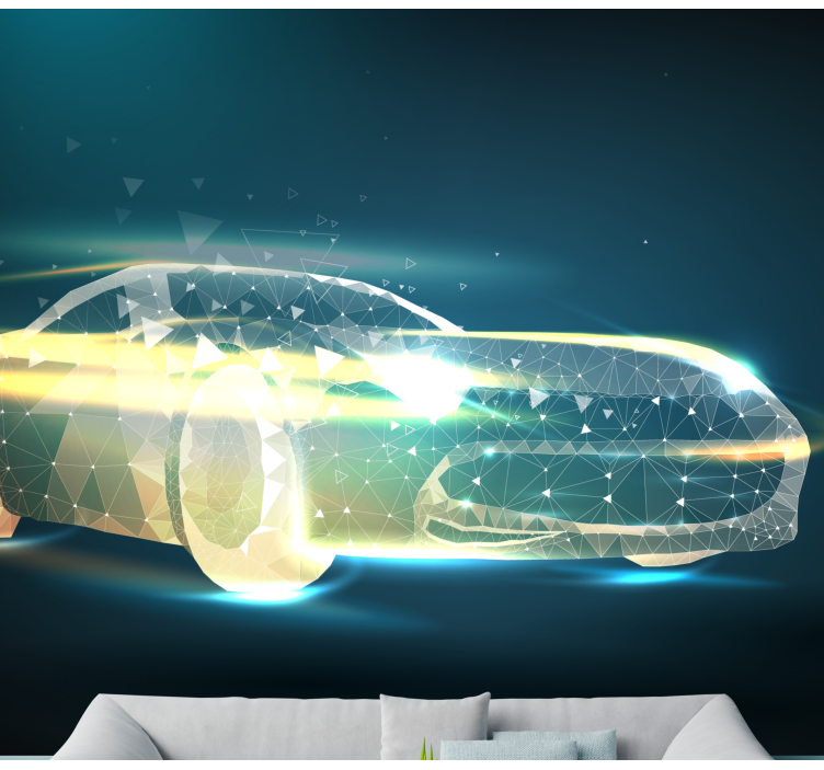 Fototapet køretøj geometrisk bilbevægelse - TenStickers