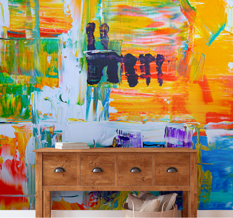 Fototapet kunst livlig abstrakt komposition - TenStickers