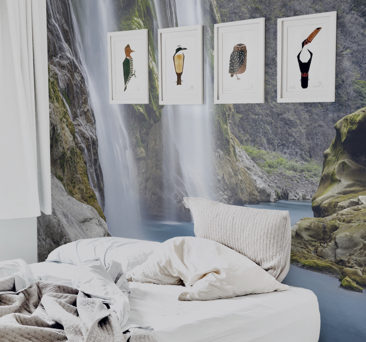 Fototapet vandfald fredfyldt perspektiv - TenStickers