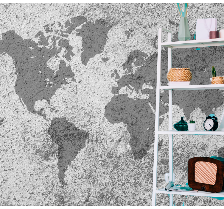 Fototapet verdenskort kunstnerisk globekort - TenStickers