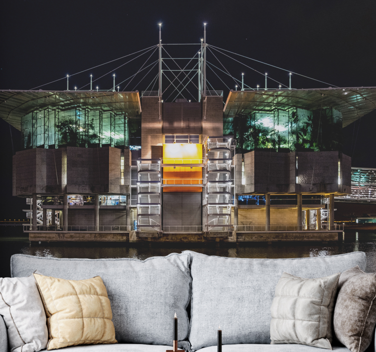 Futuristisk byarkitektur fototapet af byer - TenStickers