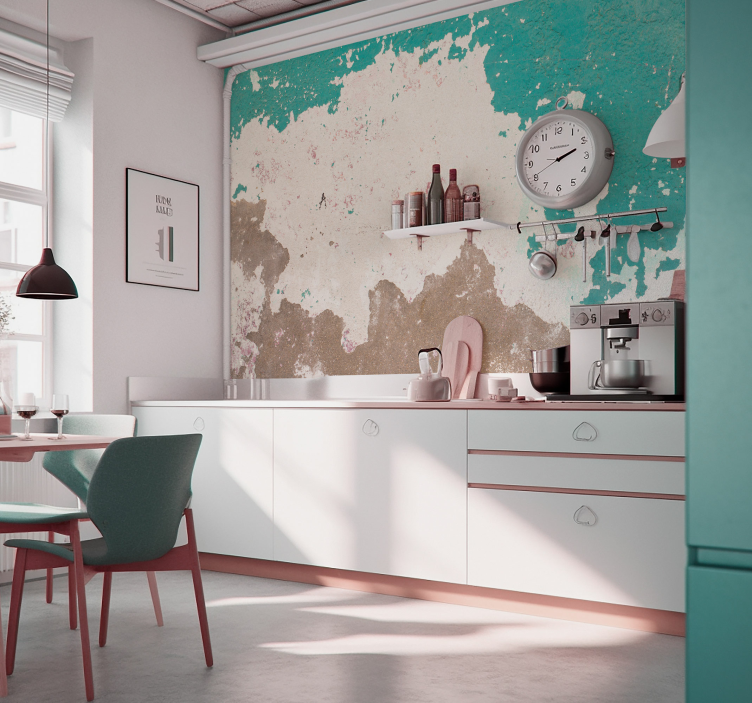 Grunge skrællet væg fototapet beton - TenStickers