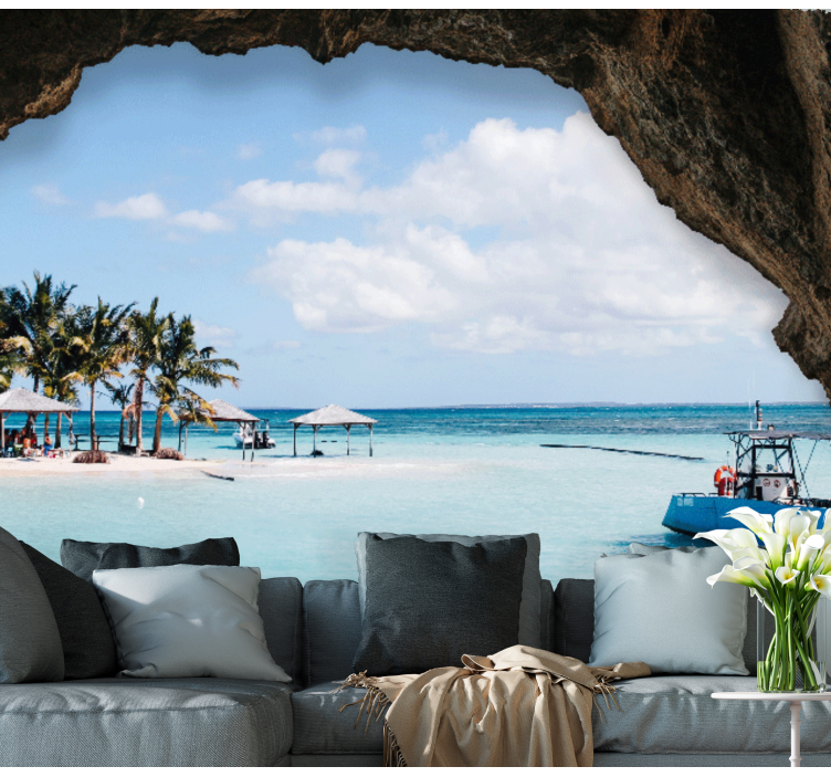 Havlandskab fra hulen 3d fototapet - TenStickers