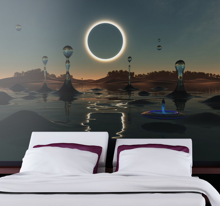 Himmelsk vandscene rummet fototapet - TenStickers