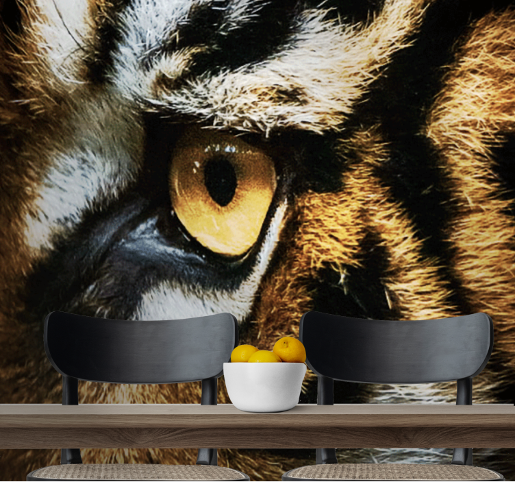 Intenst tigerblik fototapet dyr - TenStickers