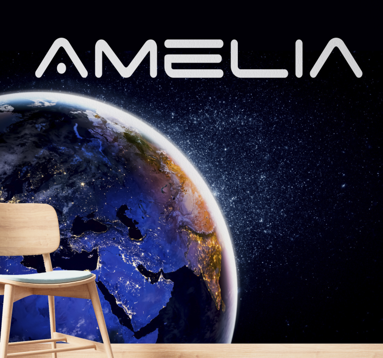 Jorden set fra rummuren - TenStickers