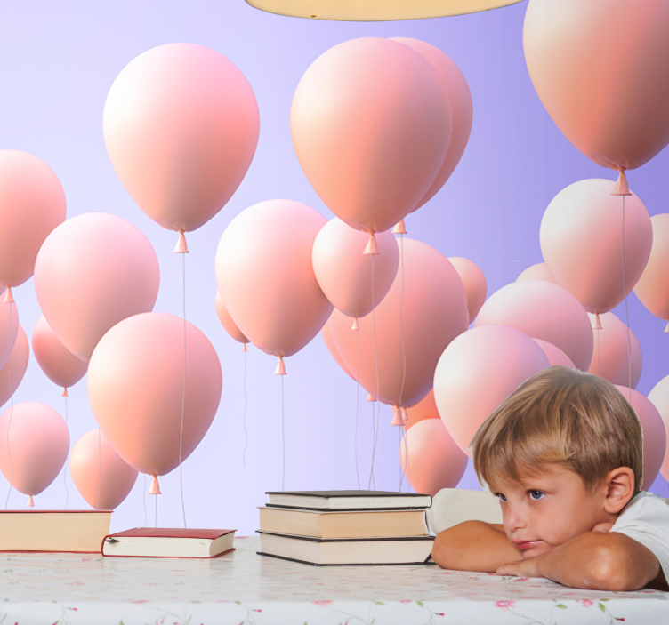 Kærlighed fototapet glade ballon Øjeblikke - TenStickers