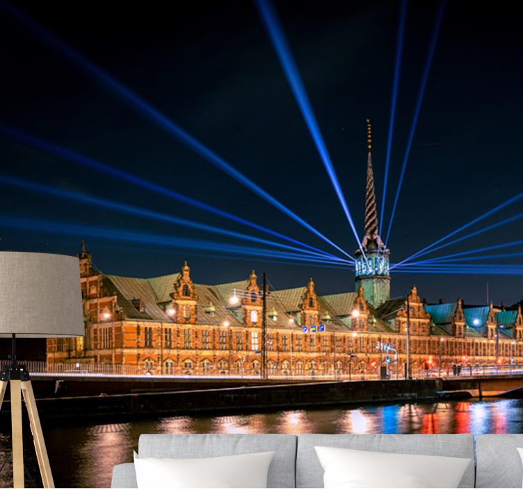 Københavns tivoli om natten fototapet - TenStickers