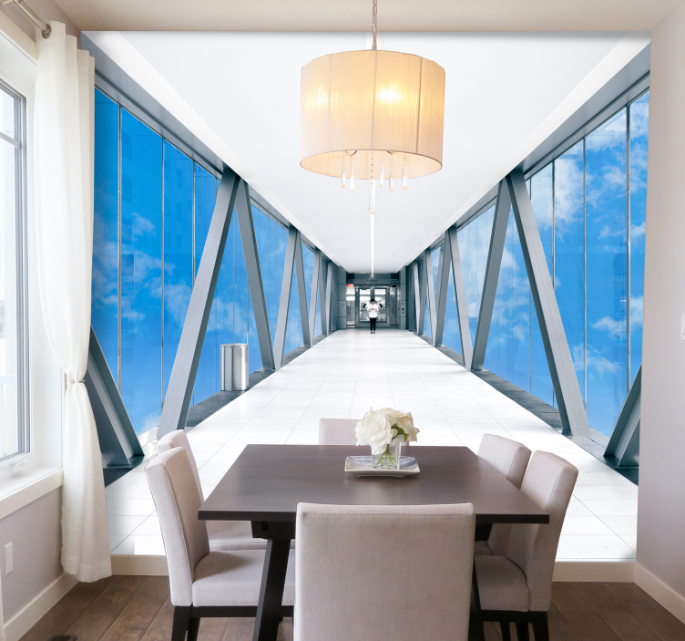 Korridor på himlen 3d fototapet - TenStickers