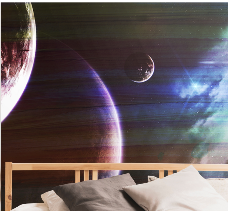 Kosmisk planetarisk scene rummet fototapet - TenStickers