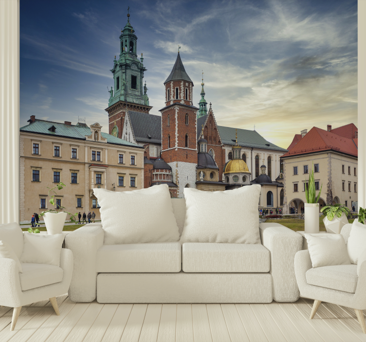 Krakóws historiske skyline fototapet af byer - TenStickers