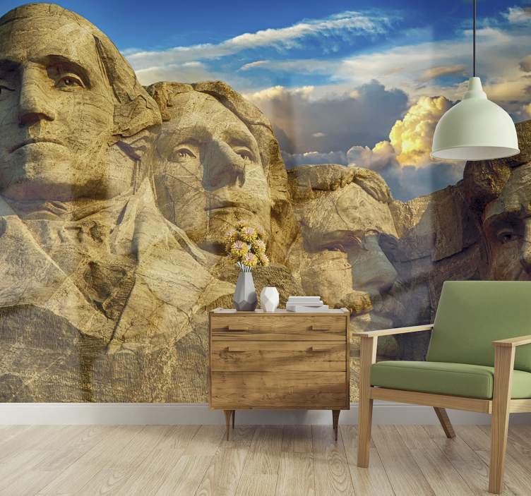 Klassisk kunst fototapet mount rushmore - TenStickers