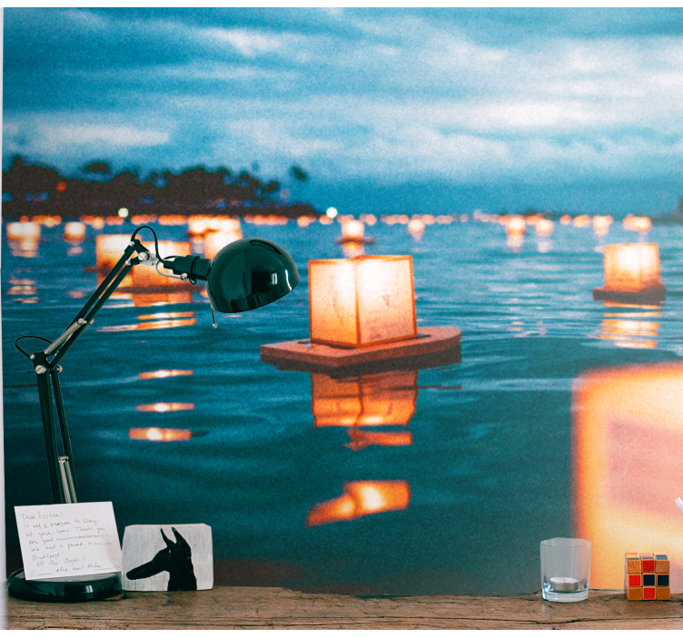 Lanterne over vand sømaleri - TenStickers