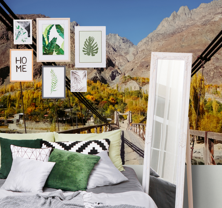 Levende løvarrangement natur fototapet - TenStickers