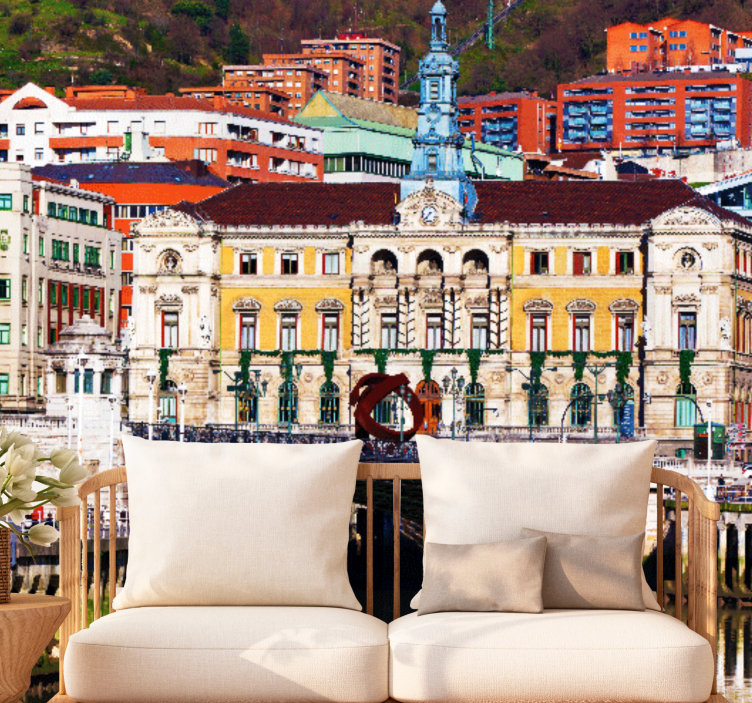 Madrid fototapet med historisk bilbao arkitektur - TenStickers