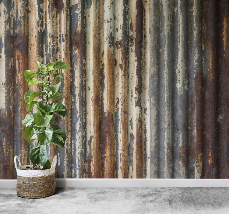 Metalplader foto fototapet - TenStickers