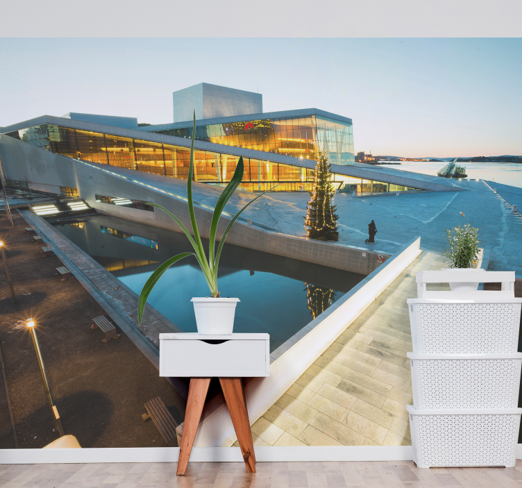 Moderne arkitektonisk vidunder fototapet af byer - TenStickers