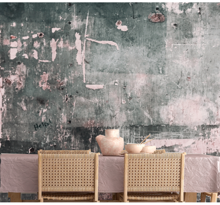 Mønster fototapet slidt overflade kunst - TenStickers