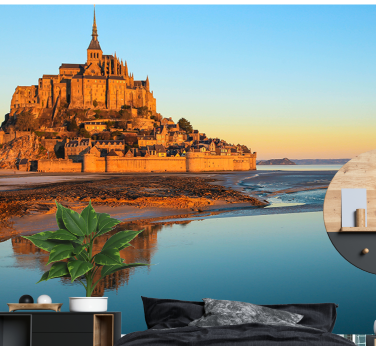 Mont saint michel Rom fototapet - TenStickers