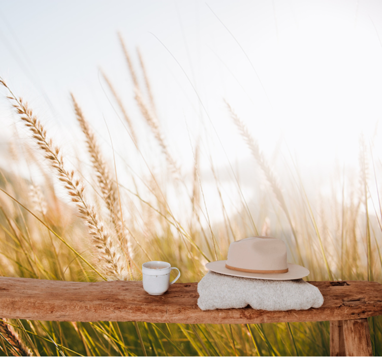 Natur fototapet bløde græsser brise - TenStickers