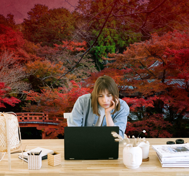 Natur fototapet efterårsro - TenStickers