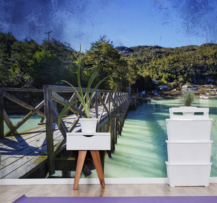 Naturskøn kyststi landskab fototapet - TenStickers