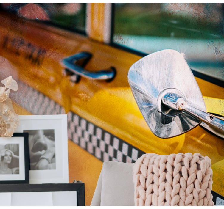 New york fototapet ikonisk gult taxa - TenStickers