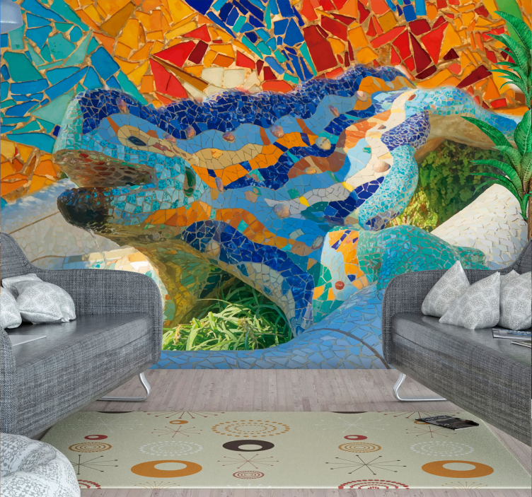 Parc güell byfototapet - TenStickers