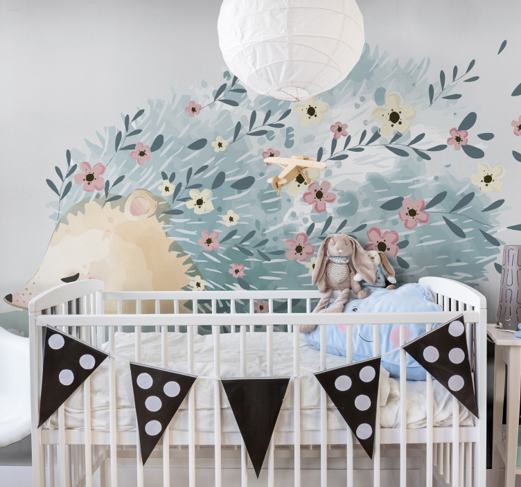 Porcupine art vægfototapeter til soveværelser - TenStickers