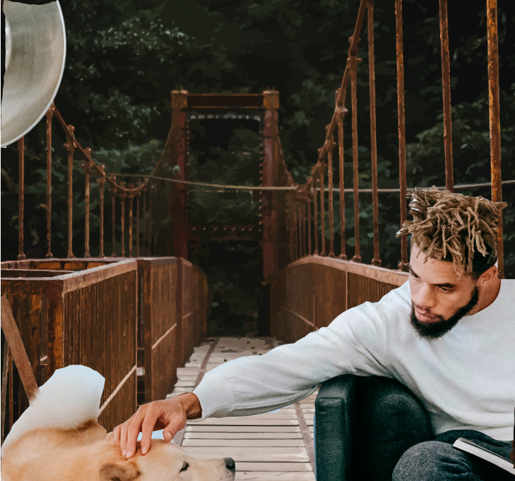 Reb bro regnskov 3d fototapet - TenStickers