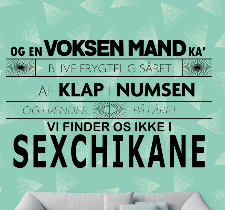 Sexchinake moderne sætning fototapet - TenStickers