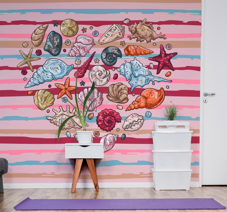Skaller i havet fototapet dyr - TenStickers