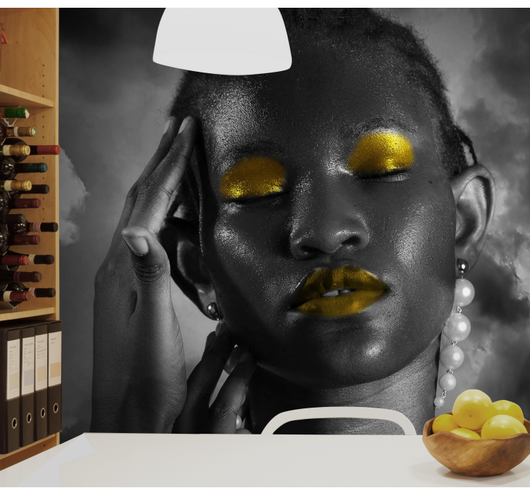 Slående skønhedsportræt fototapet med folk - TenStickers