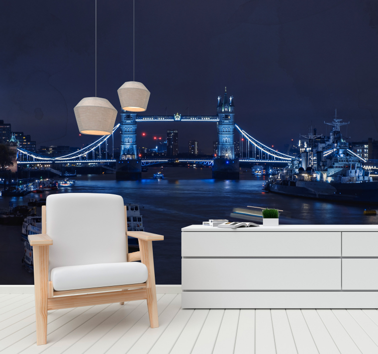 Tårnbroen natudsigt London fototapet - TenStickers