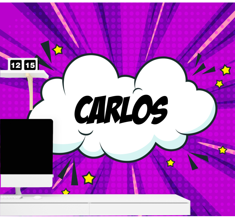 Tegneseriestilnavn citat fototapet - TenStickers