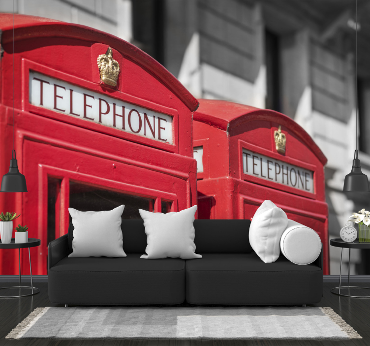 Telefonboks london bymaleri - TenStickers