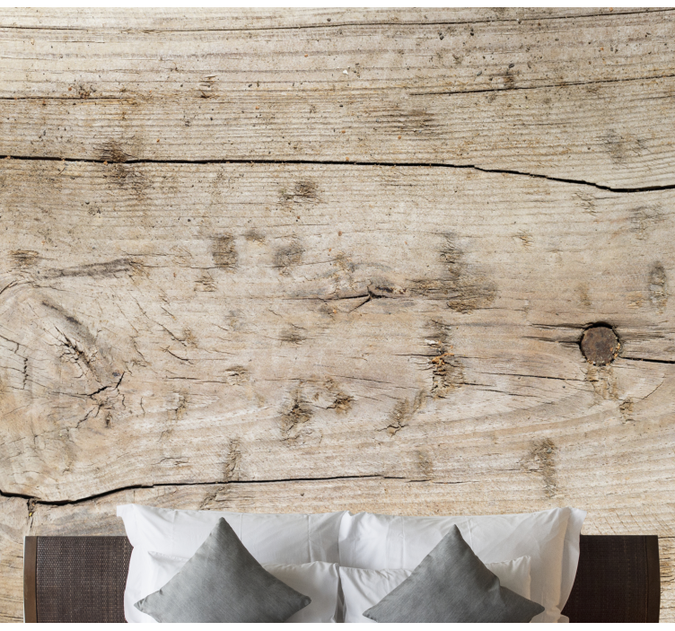 Træ fototapet med struktureret træoverflade - TenStickers