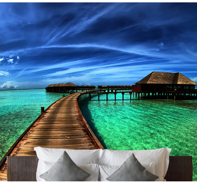 Tropisk havscene natur fototapet - TenStickers