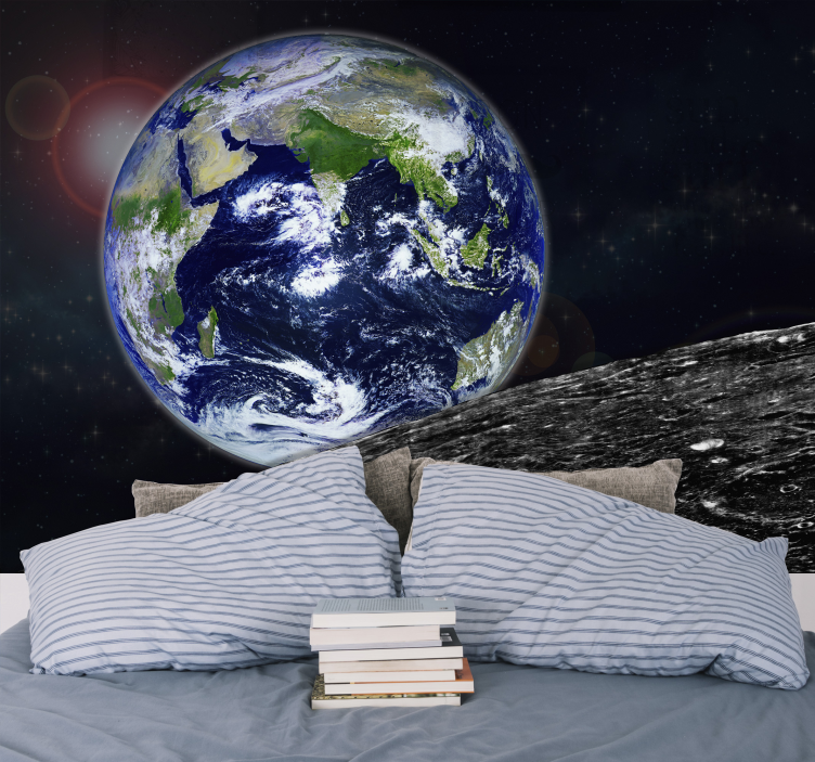 Udsigt over jorden rum fototapet - TenStickers