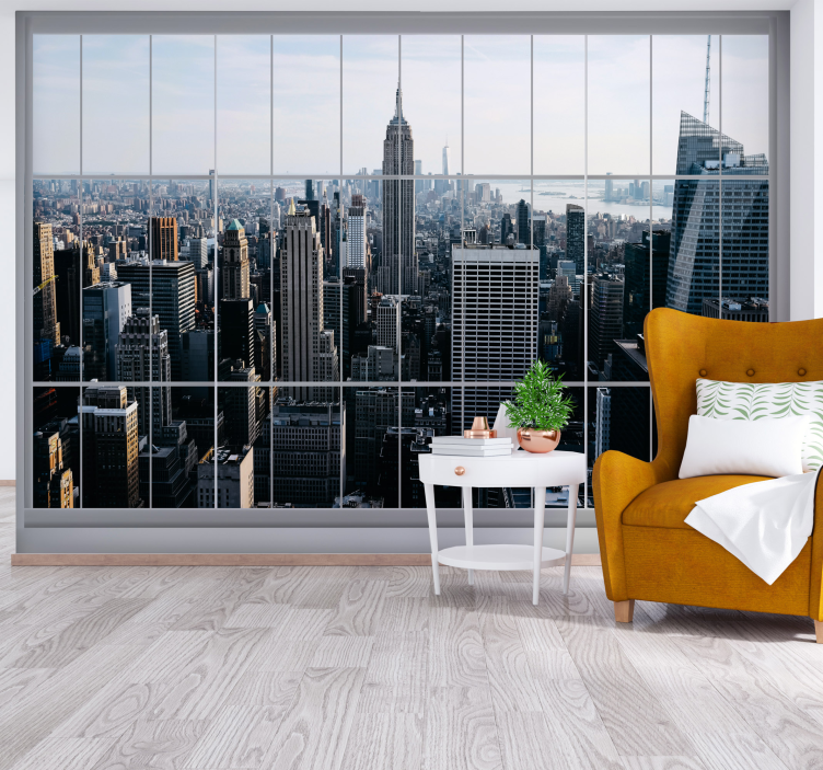 Vindue ved new york new york fototapet - TenStickers