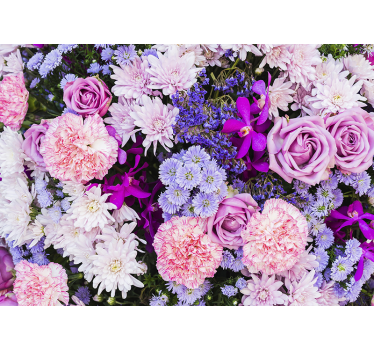 Blomster fototapet tapet - TenStickers
