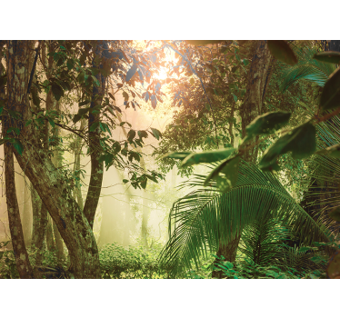 Amazonisk liv skov fototapet tapet - TenStickers