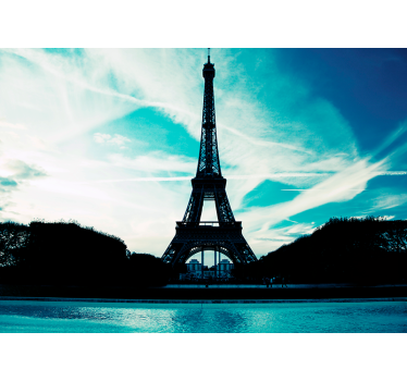 Paris blå skyggeeffekt paris tapet - TenStickers