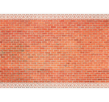 Nøgen mur med dekoration murstenmaleri - TenStickers