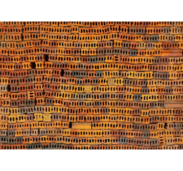 Fototapet mursten stablet mønster - TenStickers