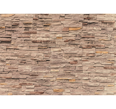 Elegant beige murstensmaleri - TenStickers