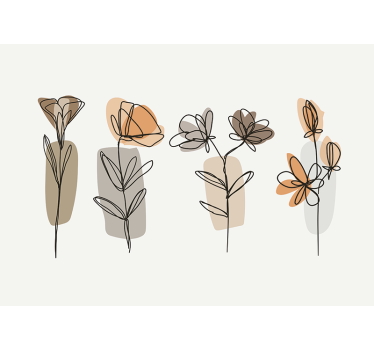 Minimalistisk stil hortensia fototapet - TenStickers