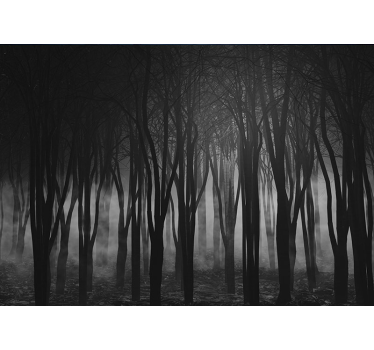 Tåget skov fototapet - TenStickers